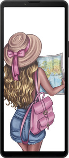 Силиконовый чехол Девушка с картой для Sony Xperia 10 VI - 4704u-3976 изображение 