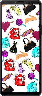 Силиконовый чехол stickers для Sony Xperia 10 VI - 4757u-3976 изображение 