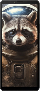 Силиконовый чехол Raccoon austronaut для Sony Xperia 10 VI - 5581u-3976 изображение 