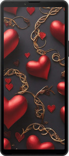 Силіконовий чехол Сердечки для Sony Xperia 10 VI - 5831u-3976 изображение 