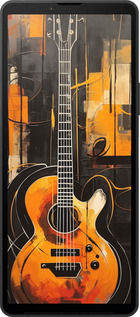 Силиконовый чехол Чехол для телефона Оранжевая Гитара для Sony Xperia 10 VI - 5934u-3976 изображение 
