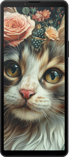 Силиконовый чехол Cats and flowers для Sony Xperia 10 VI - 6069u-3976 изображение 