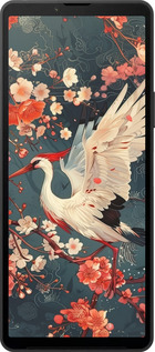 Силиконовый чехол Сакура и аист для Sony Xperia 10 VI - 6108u-3976 изображение 