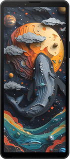 Силиконовый чехол Кит в космосе для Sony Xperia 10 VI - 6328u-3976 изображение 