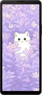 Силиконовый чехол Котик в цветах для Sony Xperia 10 VI - 6390u-3976 изображение 