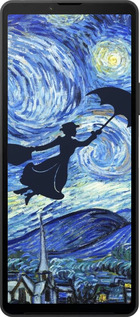 Силиконовый чехол С изображением Мэри Поппинс «Звездная ночь» для Sony Xperia 10 VI - 6487u-3976 изображение 