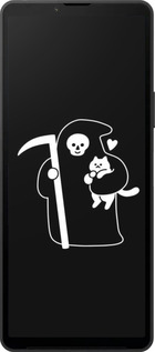 Силіконовий чехол Мінімалістичний арт: смерть та кішка для Sony Xperia 10 VI - 6529u-3976 изображение 
