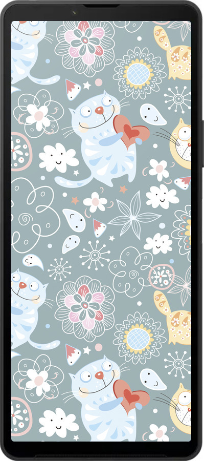 Силиконовый чехол Котята v3 для Sony Xperia 10 VI - 1223u-3976 изображение 