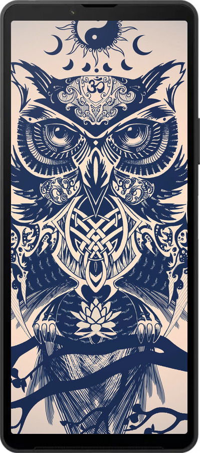Силиконовый чехол Узорчатая сова для Sony Xperia 10 VI - 4000u-3976 изображение 