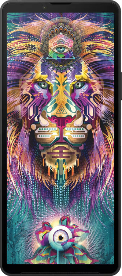 Силиконовый чехол Люминесцентный лев для Sony Xperia 10 VI - 4037u-3976 изображение 