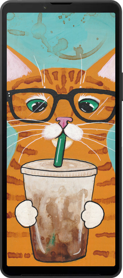 Силиконовый чехол Зеленоглазый кот в очках для Sony Xperia 10 VI - 4054u-3976 изображение 