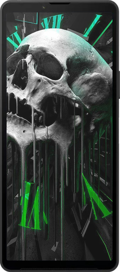 Силиконовый чехол Череп-часы для Sony Xperia 10 VI - 4100u-3976 изображение 