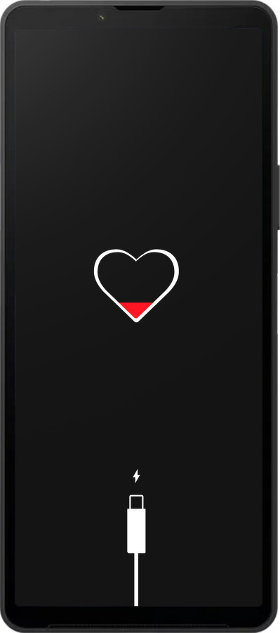 Силиконовый чехол Подзарядка сердца для Sony Xperia 10 VI - 4274u-3976 изображение 