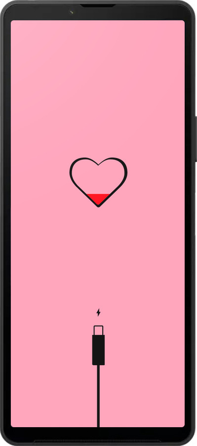 Силиконовый чехол Подзарядка сердца1 для Sony Xperia 10 VI - 4275u-3976 изображение 