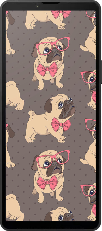 Силіконовий чехол мопсики 2 для Sony Xperia 10 VI - 4362u-3976 изображение 