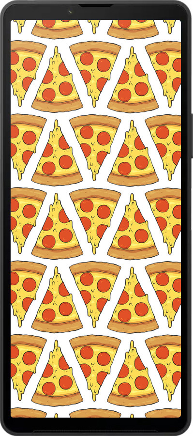 Силиконовый чехол Пицца для Sony Xperia 10 VI - 4408u-3976 изображение 