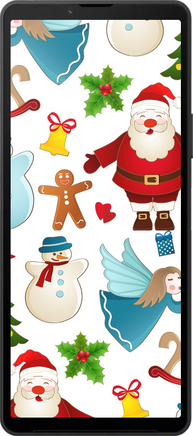 Силиконовый чехол Новогодний 1 для Sony Xperia 10 VI - 4614u-3976 изображение 