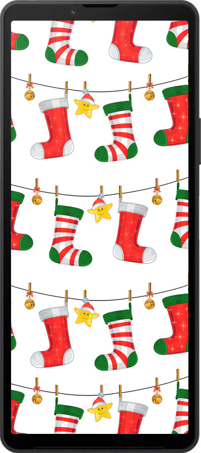 Силиконовый чехол Новогодний 9 для Sony Xperia 10 VI - 4622u-3976 изображение 