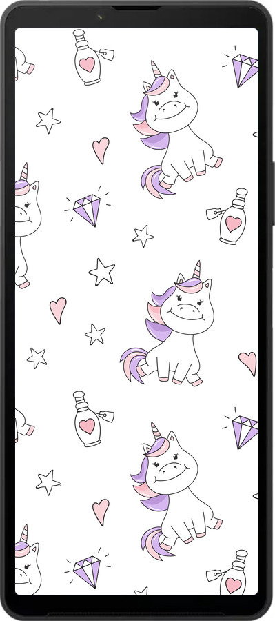 Силиконовый чехол Единорожка v2 для Sony Xperia 10 VI - 4703u-3976 изображение 