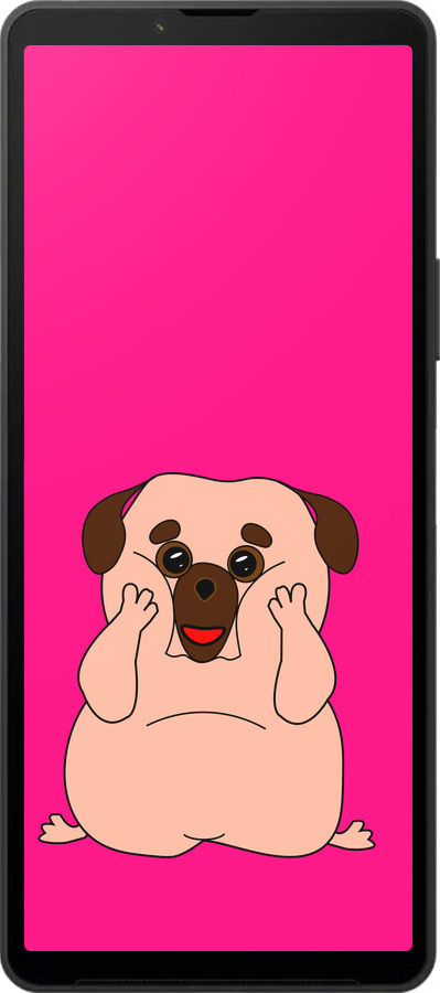 Силиконовый чехол Весёлый мопс для Sony Xperia 10 VI - 4908u-3976 изображение 