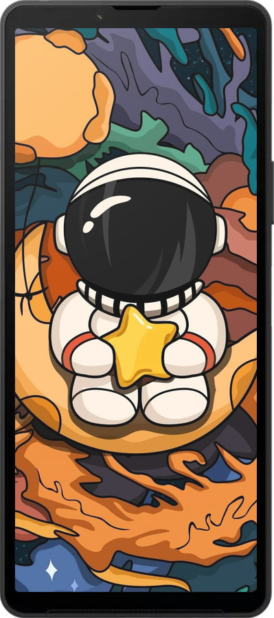 Силиконовый чехол Астронавт и звезда для Sony Xperia 10 VI - 5326u-3976 изображение 