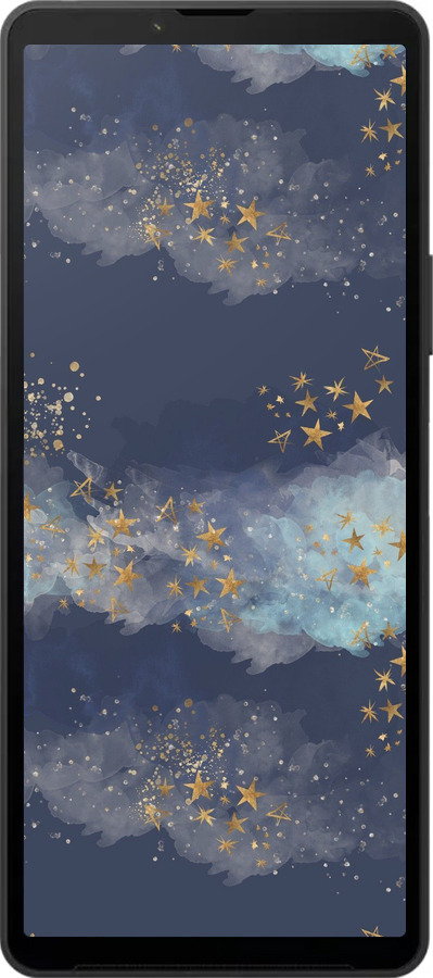 Силиконовый чехол Ночь золотые звезды для Sony Xperia 10 VI - 5421u-3976 изображение 