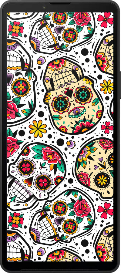 Силиконовый чехол Черепа для Sony Xperia 10 VI - 5471u-3976 изображение 