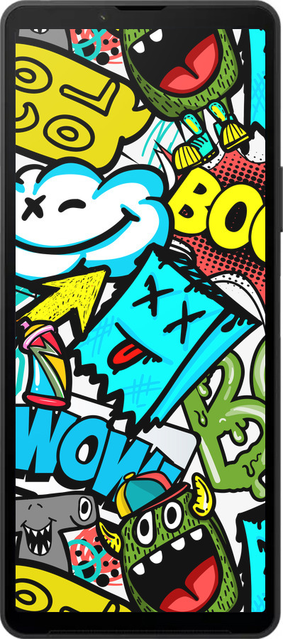 Силиконовый чехол Стикеры v4 для Sony Xperia 10 VI - 5508u-3976 изображение 