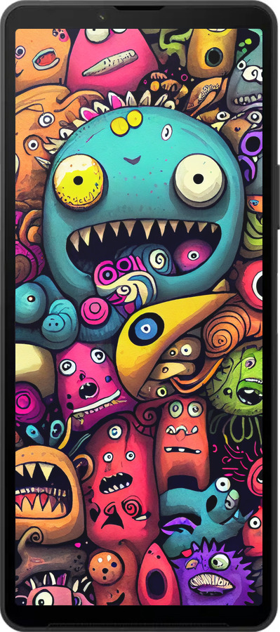 Силиконовый чехол Cмешные монстры для Sony Xperia 10 VI - 5549u-3976 изображение 
