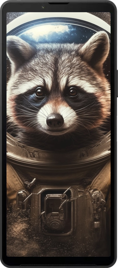 Силиконовый чехол Raccoon austronaut для Sony Xperia 10 VI - 5581u-3976 изображение 