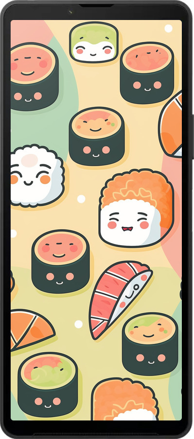 Силиконовый чехол Суши паттерн для Sony Xperia 10 VI - 5583u-3976 изображение 