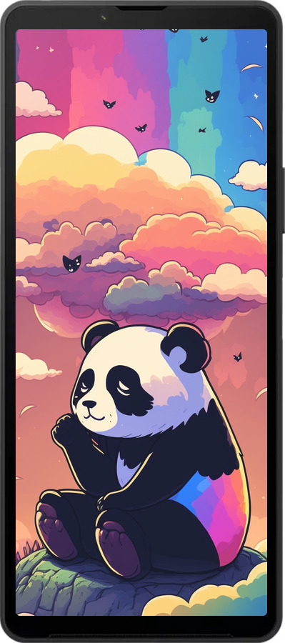 Силиконовый чехол Панда в облаках для Sony Xperia 10 VI - 5585u-3976 изображение 