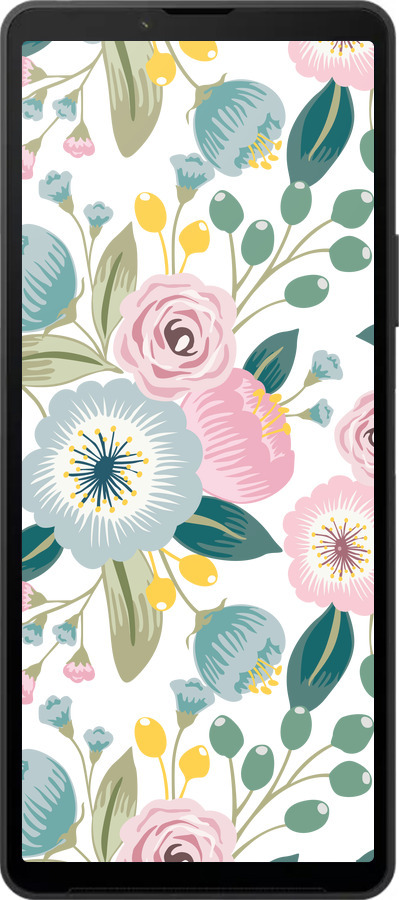 Силиконовый чехол Цветочные обои v2 для Sony Xperia 10 VI - 5602u-3976 изображение 