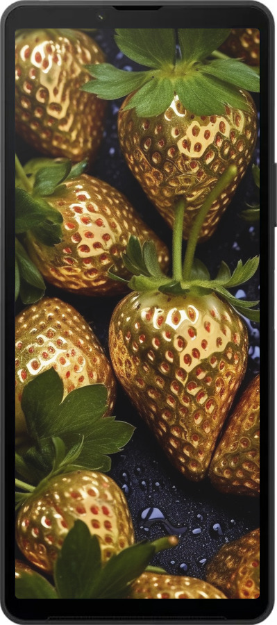 Силиконовый чехол Золотая клубника для Sony Xperia 10 VI - 5637u-3976 изображение 