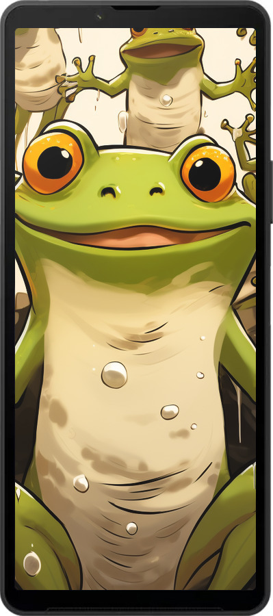 Силиконовый чехол Веселая жаба для Sony Xperia 10 VI - 5658u-3976 изображение 