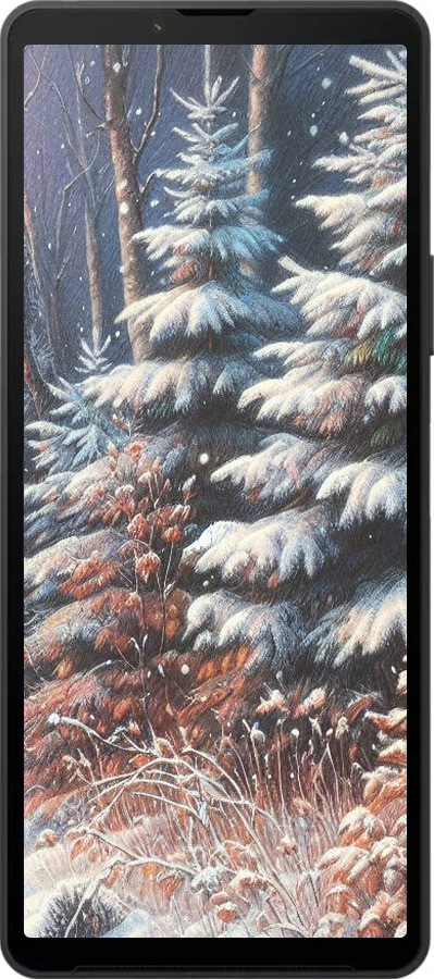 Силиконовый чехол Зимний пейзаж для Sony Xperia 10 VI - 5814u-3976 изображение 