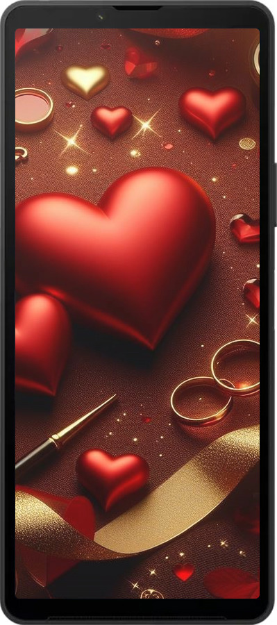 Силиконовый чехол Сердечки v3 для Sony Xperia 10 VI - 5833u-3976 изображение 