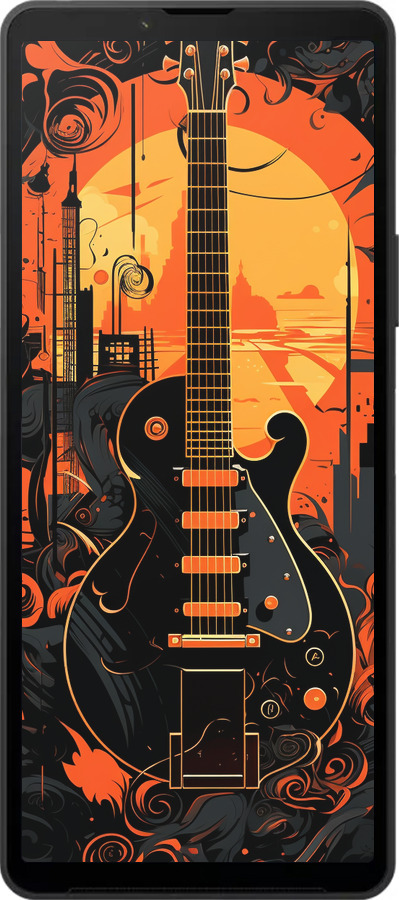Силиконовый чехол Гитара для Sony Xperia 10 VI - 5957u-3976 изображение 