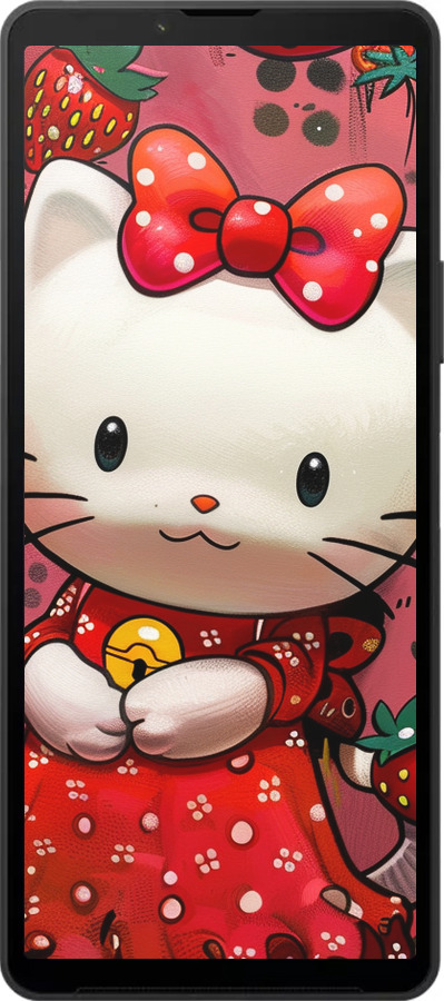 Силиконовый чехол hello kitty1 для Sony Xperia 10 VI - 6036u-3976 изображение 
