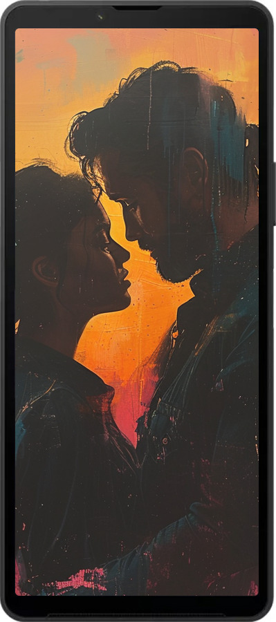 Силиконовый чехол Любовь на полотне для Sony Xperia 10 VI - 6067u-3976 изображение 