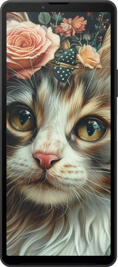 Силиконовый чехол Cats and flowers для Sony Xperia 10 VI - 6069u-3976 изображение 