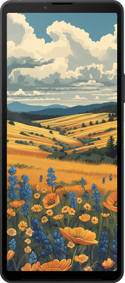 Силіконовий чехол Українське поле для Sony Xperia 10 VI - 6082u-3976 изображение 