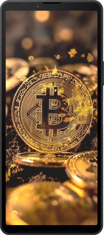 Силиконовый чехол Золотая лихорадка биткойна для Sony Xperia 10 VI - 6089u-3976 изображение 