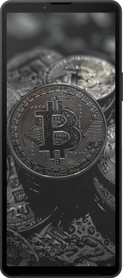 Силіконовий чехол Black Bitcoin для Sony Xperia 10 VI - 6090u-3976 изображение 