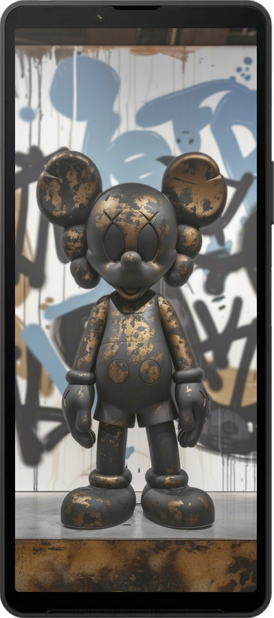 Силиконовый чехол Bronze kaws v2 для Sony Xperia 10 VI - 6098u-3976 изображение 