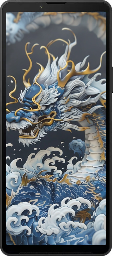 Силиконовый чехол Водяной дракон для Sony Xperia 10 VI - 6113u-3976 изображение 