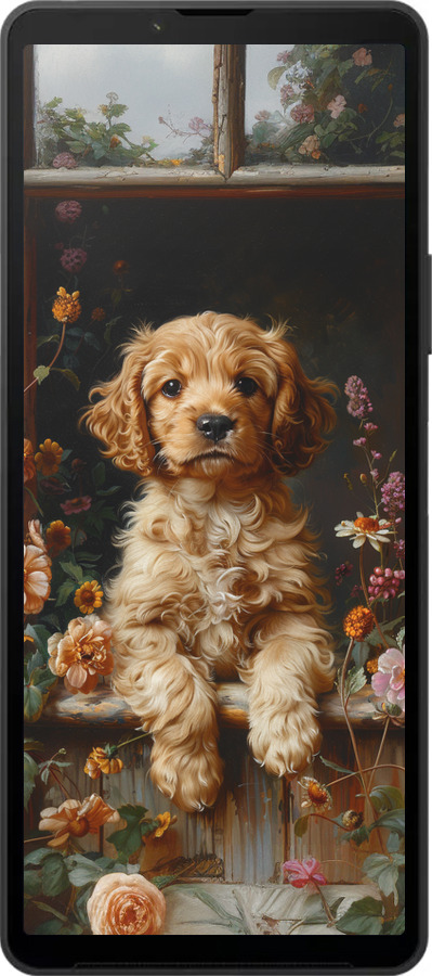 Силиконовый чехол Щенок cocker spaniel для Sony Xperia 10 VI - 6136u-3976 изображение 
