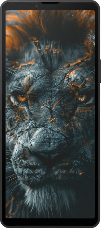 Силиконовый чехол Пламенный лев для Sony Xperia 10 VI - 6153u-3976 изображение 