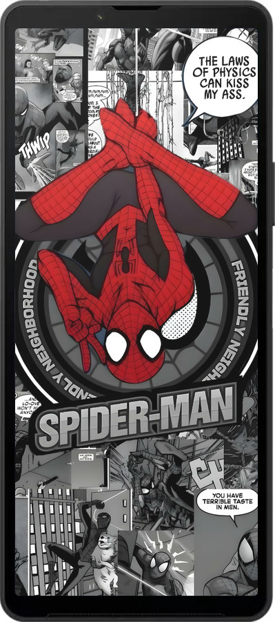 Силиконовый чехол Человек паук для Sony Xperia 10 VI - 6279u-3976 изображение 