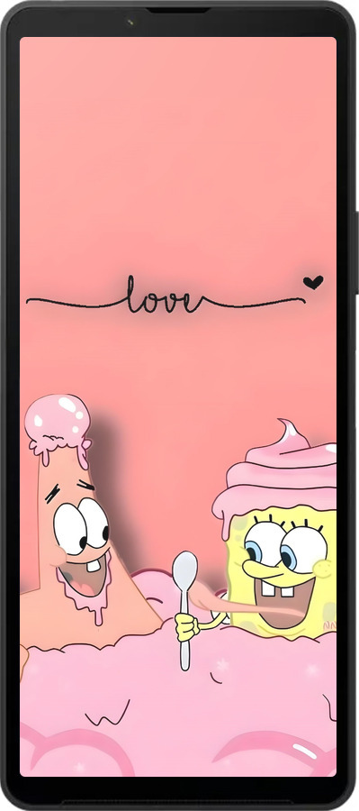 Силиконовый чехол Спанч Боб для Sony Xperia 10 VI - 6282u-3976 изображение 